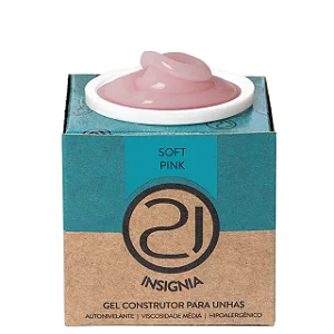 Ecoline Insignia Gel Soft Pink 34g Nails 21 Contém FIBRA