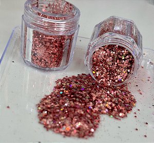 Decoração Glitter Rose Unidade
