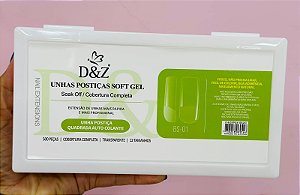 Unha Soft Gel D&Z c/ 500 unidades Quadrada BS-01