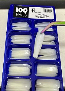 Postiça Realista Bailarina c/100 Unidades Leitosa Fan Nails