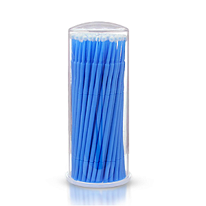 Pote 100 Unidades Microbrush Azul