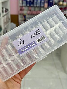 Postiça Realista Curvatura C Transparente 240Unidades D&Z BS09