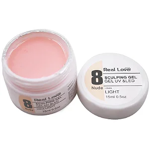 Gel Sculpting Nº 08 Nude Pink c/ Glitter 15ml - Real Love