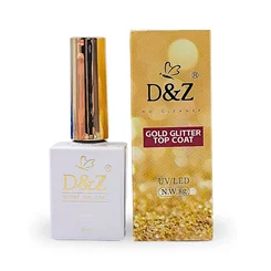 Top Coat c/ Glitter Dourado 8g D&Z