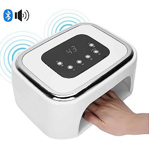 Cabine UV/LED 128w Com Bluetooth Música e Painel LED