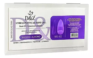 Postiça Soft Gel Oval Medium Fosca 120 Unidades