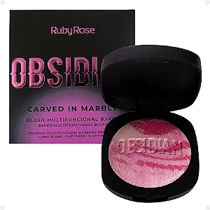 HB 1002-3 BLUSH MULTIFUNCIONAL CARVED IN MARBLE OBSIDIAN RUBY ROSE CX C/24