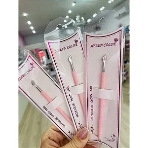Espátula p/ Abrir Fibra raspador rosa mista Helen color
