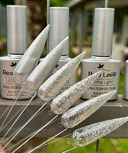 Esmalte em Gel Coleção Linha Light Real Prata Love 8ml