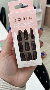 Unha Postiça Fashionista 12pcs c/ Adesivo Duplo