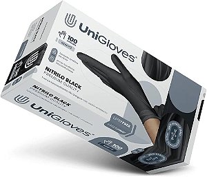 LUVA NITRILICA BLACK UNIGLOVES M