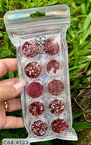 Kit Brilho/Glitte Rose 10 Unidades Real Love