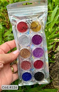 Kit Brilho Fino Mix Cores 10 Unidades Real Love