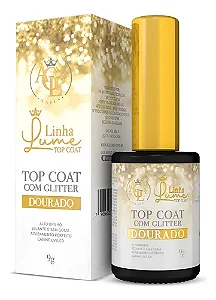 Top Coat Linha LUME c/ Glitter Dourado 9g AGL