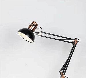 Luminária Pixa KAISA Articulada com Garra - 40W Preta