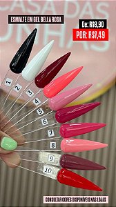Esmalte em Gel Bella Rosa Tampa Dourada 12ml