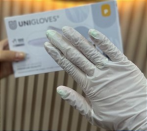 LUVA PROC NITRILICO WHITE PREMIUM QUALITY PEQUENO