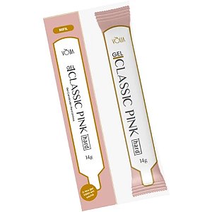 Gel Alongamento Unha Vòlia Refil Sache Bisnaga Economica Variações:Gel Hard Pink 14g