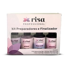 Kit Preparação E Finalização Risa Para Unhas Nail Designer Profissional