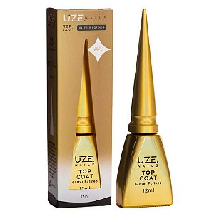 Preparador Uze Nails 12ml Unidade Primer Base Top Coat Para Alongamento Unhas Variações:Top Coat Glitter Fofineo