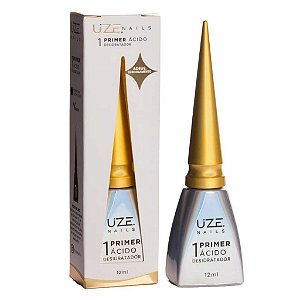 Preparador Uze Nails 12ml Unidade Primer Base Top Coat Para Alongamento Unhas Variações:Prime Ácido Passo 1