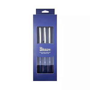 Kit Pincéis Bluwe Lara Machado Os Queridinhos 3 Unidades Para Gel Nail Art