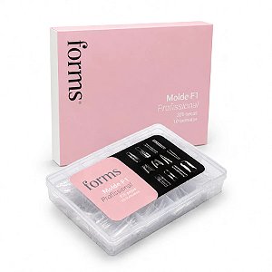 Molde F1 Forms Professional 328 Peças 10 Formatos Para Alongamento De Unhas Gel Acrigel