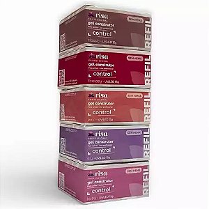 Refil Gel Construtor Control Baby Risa 15g UV LED Para Alongamento De Unhas