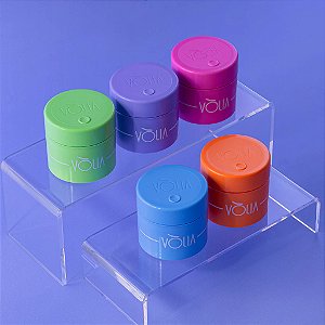 Kit com 5 Pote Eco Vòlia Reutilizável 15g Para Gel Unhas Sachê Refil UV LED Kit:Kit