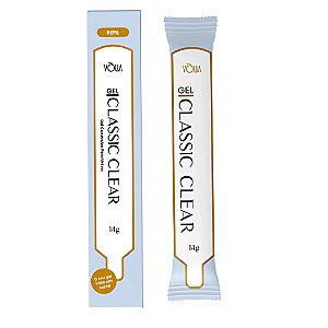 Gel Alongamento Unha Vòlia Refil Sache Bisnaga Economica Variações:Gel Classic Clear 14g