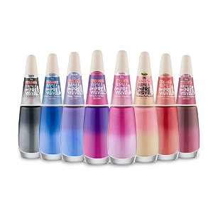 Kit Impala Coleção Imprevisível Duo Color 8 Esmaltes Que Mudam De Cor