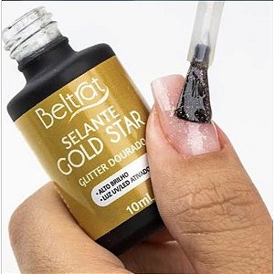 Selante Beltrat 10ml UV LED Para Unhas Top Coat Renda Nude Pink Tradicional Variação:Selante Gold