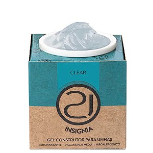 Gel Construtor Ecoline Insignia Nails 21 16g Alongamento Fibra Tips UV LED Variação:Clear