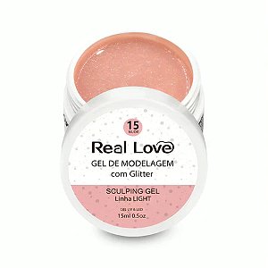 Gel Com Glitter Real Love 15ml UV LED Para Alongamento E Decoração De Unhas Variação:15