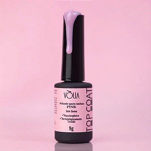 Sachê Top Coat Vólia 9g Selante Finalizador Unhas Gel Fibra UV LED Variação:Pink