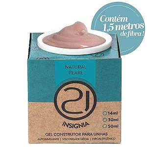 Gel Construtor Ecoline Insignia Nails 21 34g Com Fibra Alongamento UV LED Variação:Natural Pearl