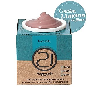 Gel Construtor Ecoline Insignia Nails 21 34g Com Fibra Alongamento UV LED Variação:Natural