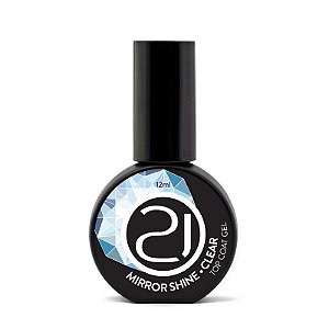 Top Coat Nails 21 Mirror Shine 12ml UV LED Sem Goma Brilho Espelhado Para Unhas Variação:Clear
