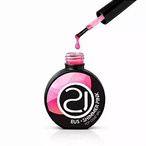 Top Coat Nails 21 Eus 12ml UV LED Cover Clear Shimmer Finalizador Para Unhas Variação:Shimmer Pink