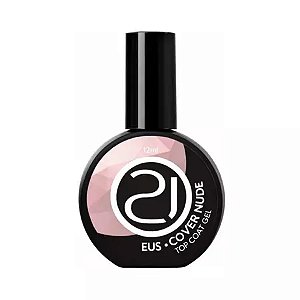 Top Coat Nails 21 Eus 12ml UV LED Cover Clear Shimmer Finalizador Para Unhas Variação:Cover Nude