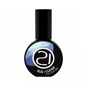 Top Coat Nails 21 Eus 12ml UV LED Cover Clear Shimmer Finalizador Para Unhas Variação:Clear