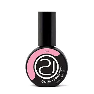 Capa Base OneFix 12ml Para Unhas Fiber Milky Pink Clear Variação:Fiber Pink