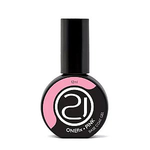 Capa Base OneFix 12ml Para Unhas Fiber Milky Pink Clear Variação:Pink