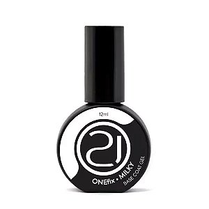 Capa Base OneFix 12ml Para Unhas Fiber Milky Pink Clear Variação:Milky