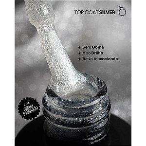 Top Coat Selante Vòlia 9g UV LED Para Unhas Em Gel Alongamento Nail Designer Variação:Silver