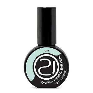 Capa Base OneFix 12ml Para Unhas Fiber Milky Pink Clear Variação:Fiber Clear Pink