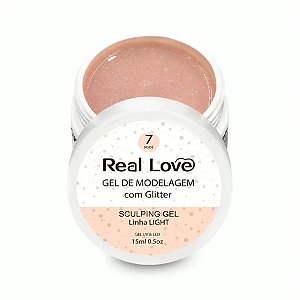 Gel Com Glitter Real Love 15ml UV LED Para Alongamento E Decoração De Unhas Variação:07