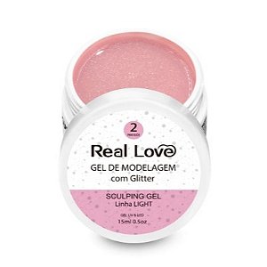 Gel Com Glitter Real Love 15ml UV LED Para Alongamento E Decoração De Unhas Variação:02