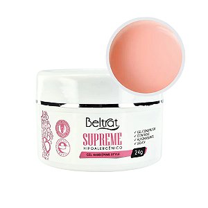 Gel Supreme Beltrat 24g UV LED Para Alongamento De Unhas Pink Nude Variação:Pink Style