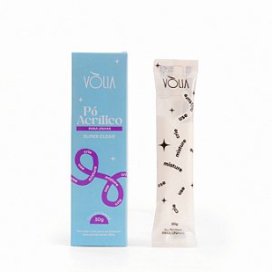 Pó Acrílico Vólia 30g Alongamento Unhas Acrílicas Fibra Molde Profissional Variação:Super Clear